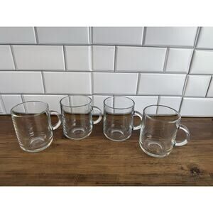 Set of 4 Nespresso Vertuo Clear Glass 13oz Coffee Mug